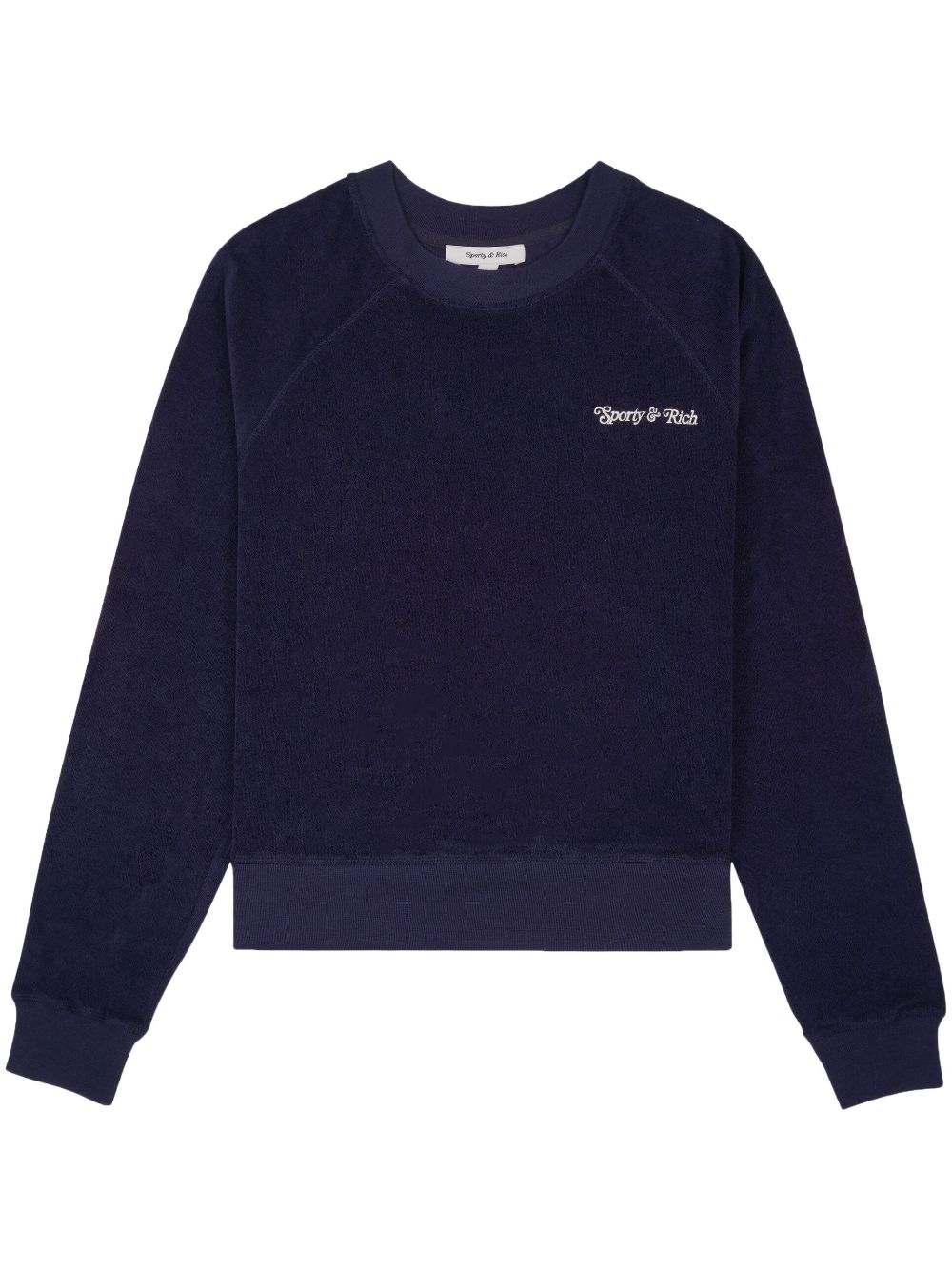 Sporty & Rich NY Tennis Club Sweatshirt aus Frottee - Blau von Sporty & Rich