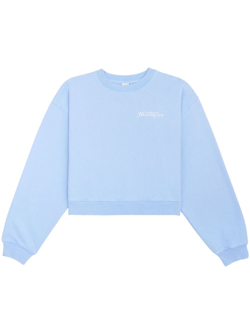 Sporty & Rich Cropped-Sweatshirt mit Logo-Print - Blau von Sporty & Rich