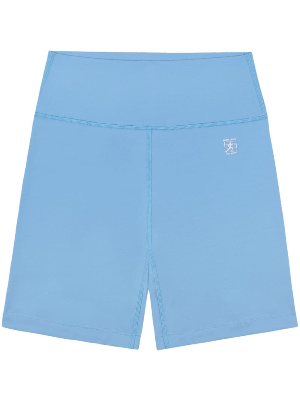 Sporty & Rich Shorts mit Logo-Print - Blau von Sporty & Rich