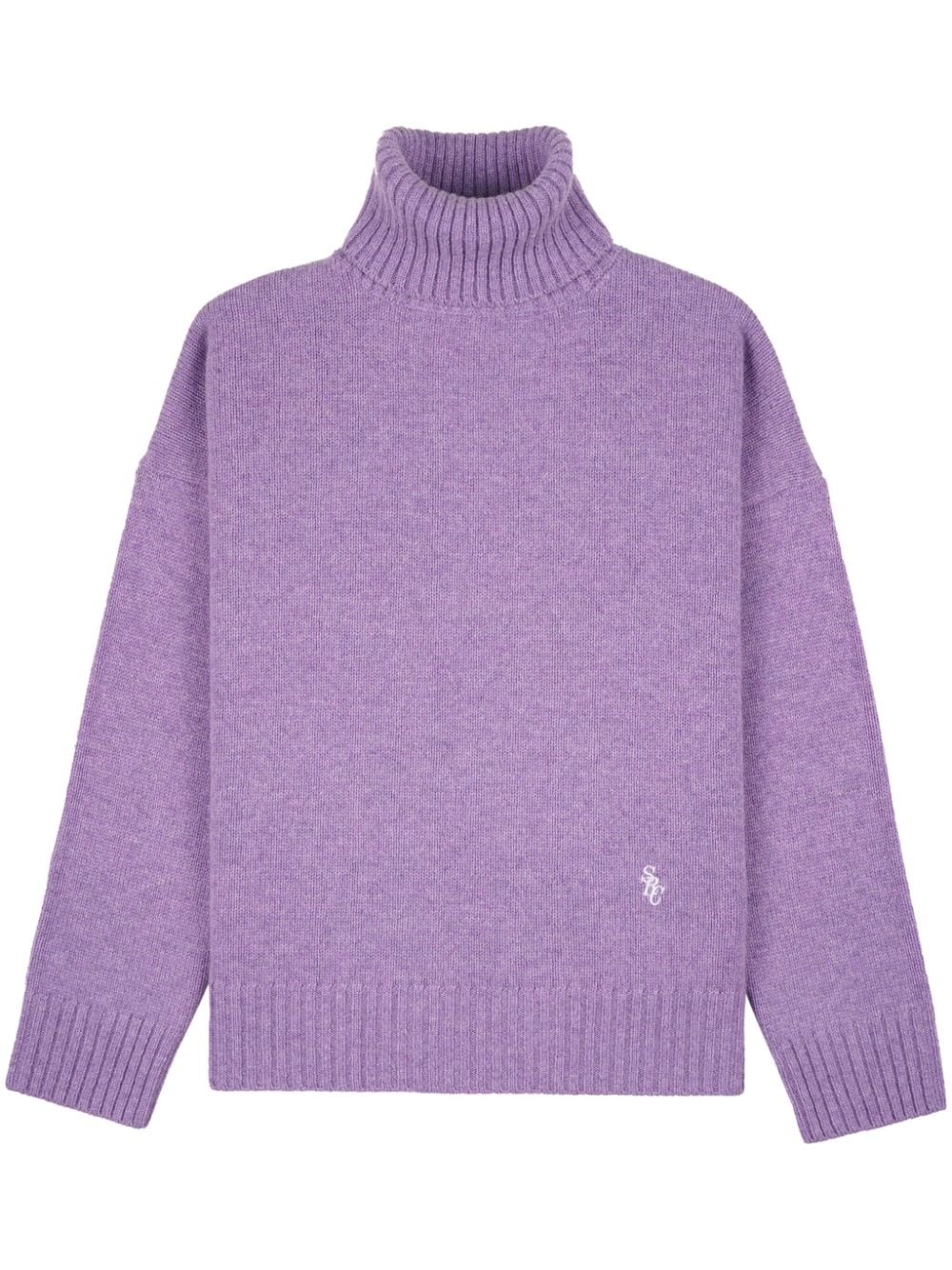 Sporty & Rich SRC Pullover aus Wolle - Violett von Sporty & Rich