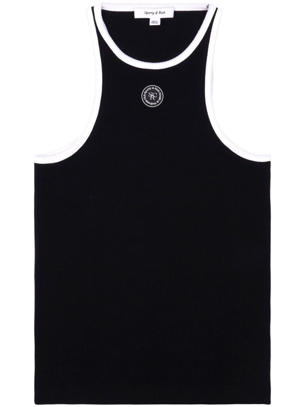 Sporty & Rich Geripptes SRHWC Tanktop - Schwarz von Sporty & Rich