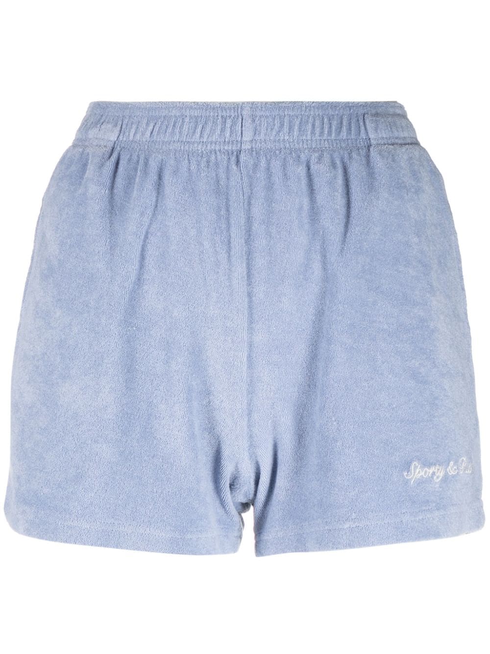 Sporty & Rich Syracuse Shorts aus Frottee - Blau von Sporty & Rich