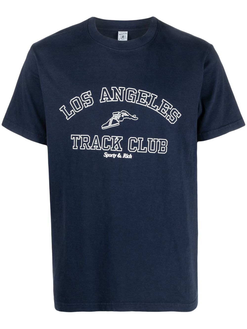 Sporty & Rich T-Shirt mit "Track Club"-Print - Blau von Sporty & Rich