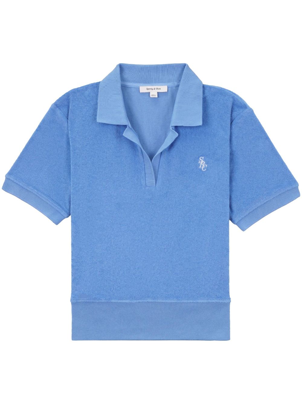 Sporty & Rich Poloshirt aus Frottee - Blau von Sporty & Rich