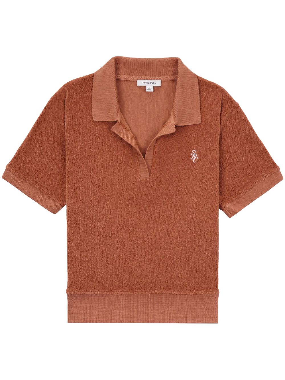 Sporty & Rich Poloshirt aus Frottee - Orange von Sporty & Rich