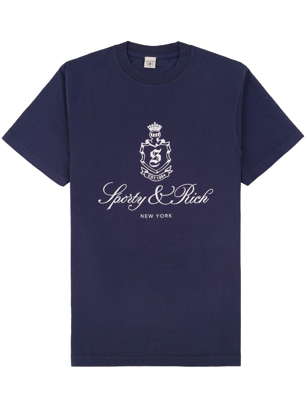 Sporty & Rich Vendome T-Shirt mit Logo-Print - Blau von Sporty & Rich