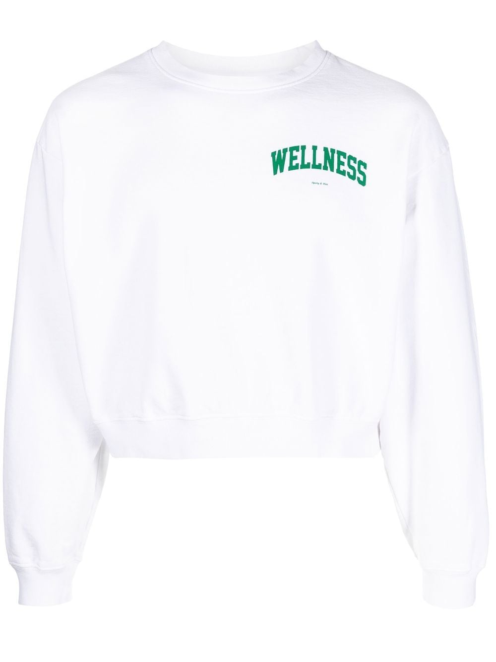 Sporty & Rich Wellness Ivy Cropped-Sweatshirt - Weiß von Sporty & Rich