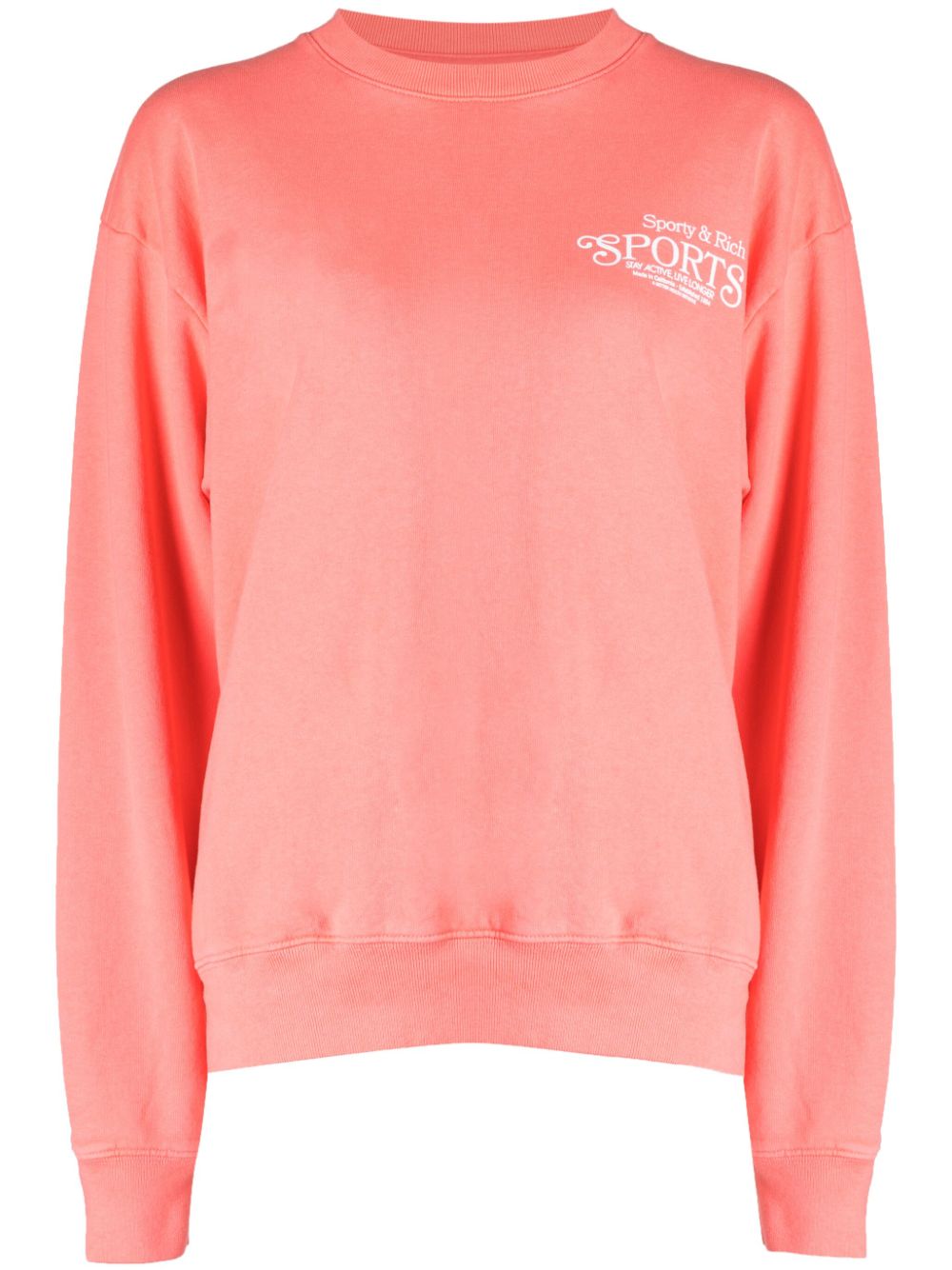 Sporty & Rich Pullover mit Logo-Stickerei - Rosa von Sporty & Rich