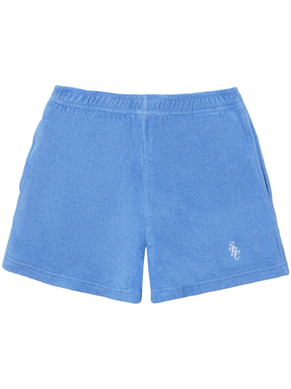 Sporty & Rich Shorts mit Logo-Stickerei - Blau von Sporty & Rich