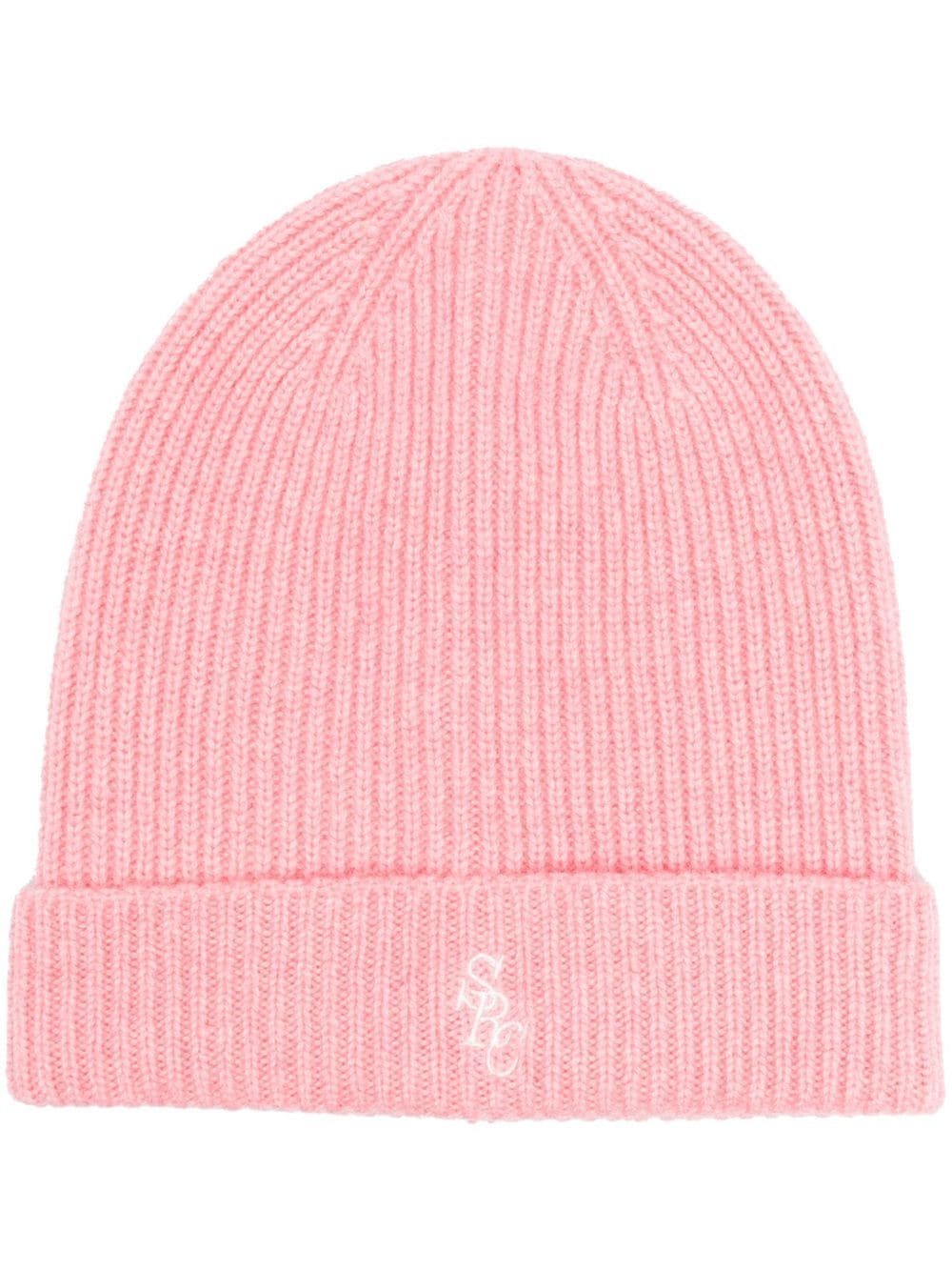 Sporty & Rich Beanie mit Logo - Rosa von Sporty & Rich