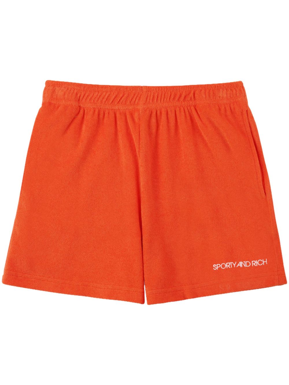 Sporty & Rich Shorts mit Logo-Stickerei - Orange von Sporty & Rich