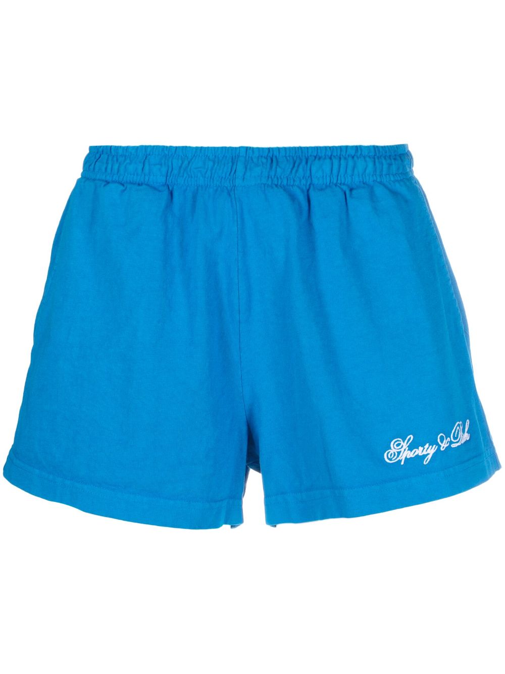 Sporty & Rich Joggingshorts mit Logo-Stickerei - Blau von Sporty & Rich