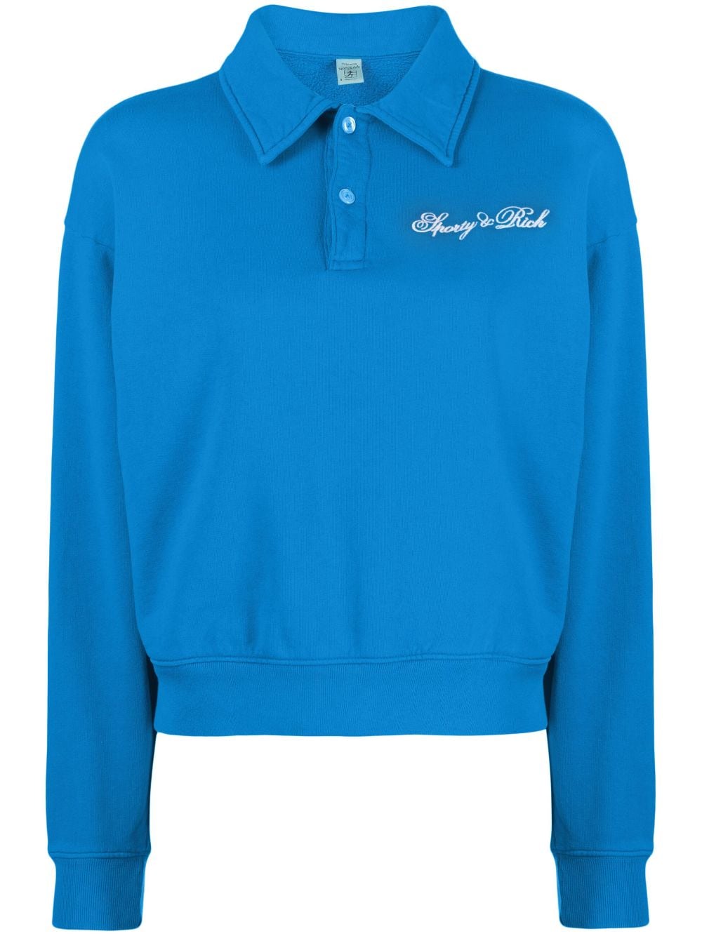 Sporty & Rich Sweatshirt mit Polokragen - Blau von Sporty & Rich