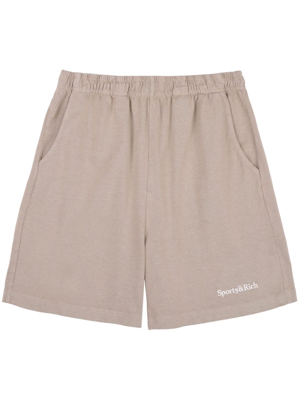 Sporty & Rich Shorts mit Logo-Stickerei - Nude von Sporty & Rich