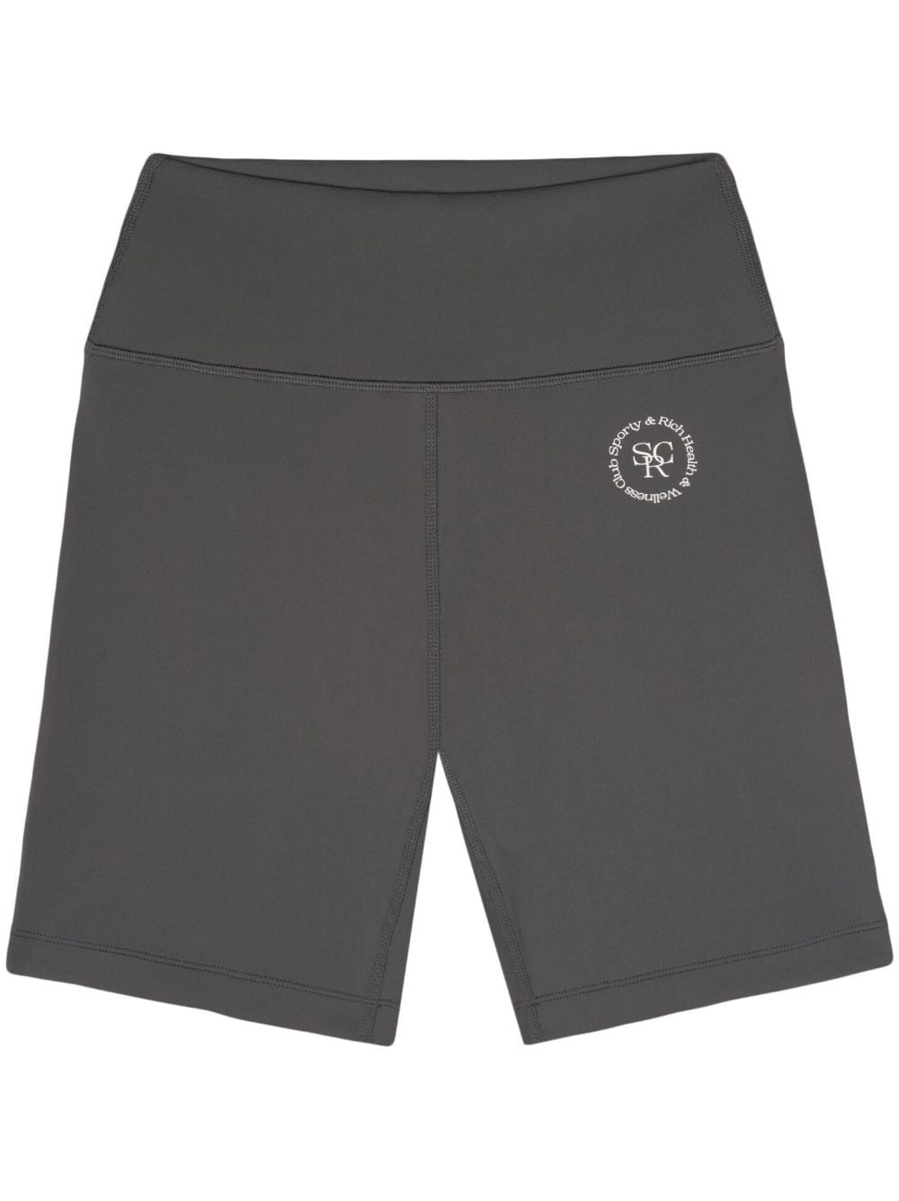 Sporty & Rich Radlerhose mit Logo-Print - Grau von Sporty & Rich