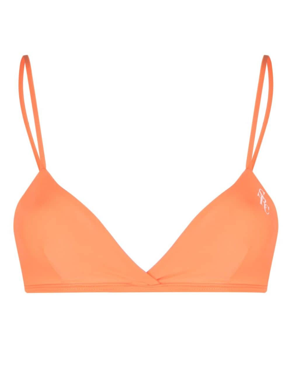 Sporty & Rich Bikinioberteil mit Logo-Print - Orange von Sporty & Rich