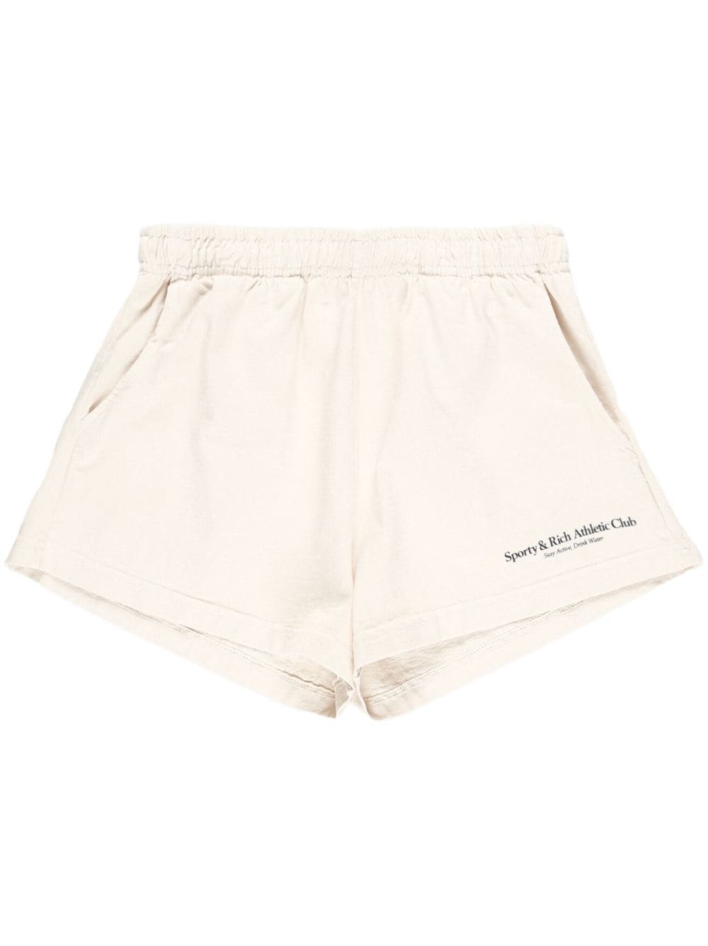 Sporty & Rich Shorts mit Logo-Print - Nude von Sporty & Rich