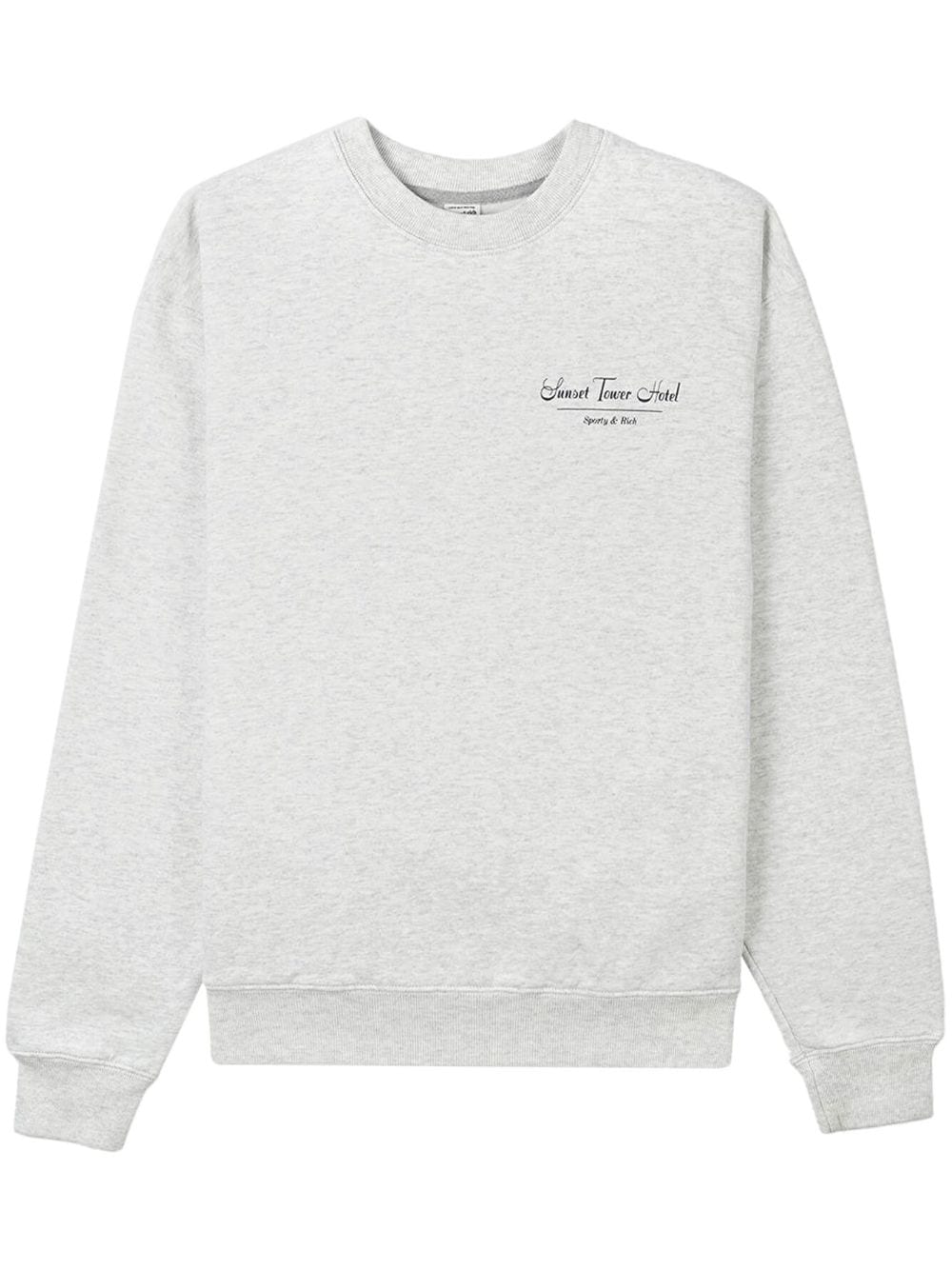 Sporty & Rich Sweatshirt mit Logo-Print - Grau von Sporty & Rich