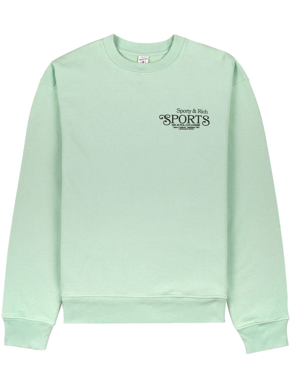 Sporty & Rich Sweatshirt mit Logo-Print - Grün von Sporty & Rich