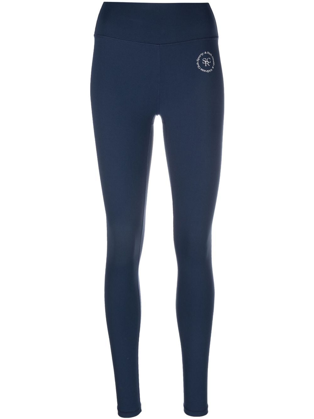 Sporty & Rich Leggings mit Logo-Print - Blau von Sporty & Rich