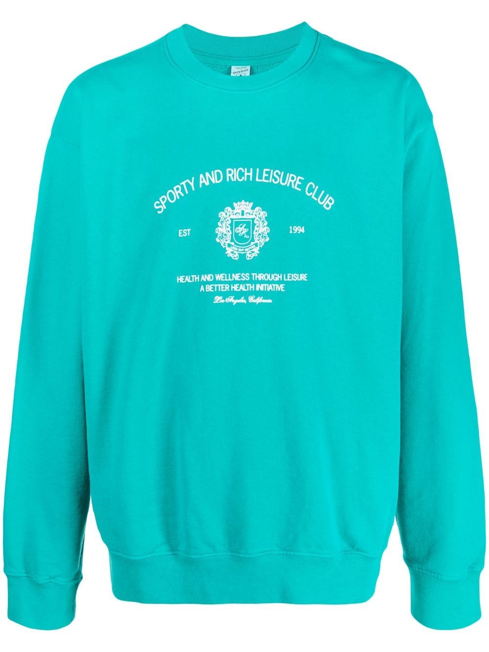 Sporty & Rich Sweatshirt mit Logo-Print - Blau von Sporty & Rich