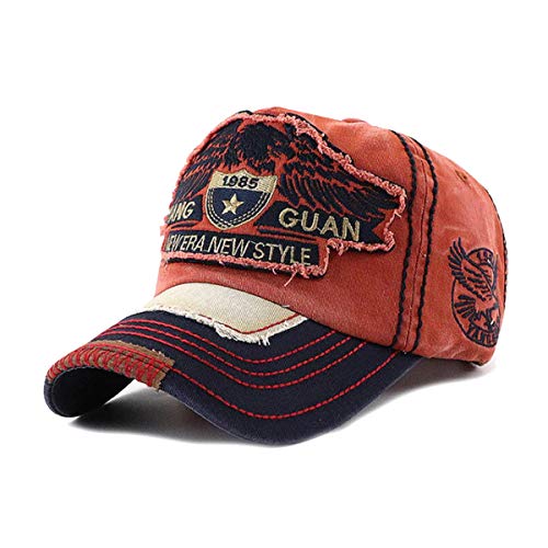 Baseballcap New Eagle Vintage Style Used Washed Look Retro Kappe Cap (Orange/Navy) von Sporty