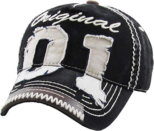 Baseballcap Original 01 Vintage Style Used Washed Look Retro Cap (schwarz) von Sporty
