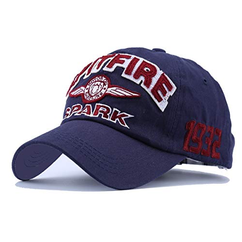 Baseballcap Spitfire Distressed Snapback Vintage Used Look Retro Flugzeug Oldschool Kappe Mütze Cap Schirmmütze Basecap verstellbar (navy2) von Sporty