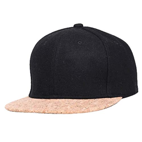 Classic Kork Snapback Cap mit geradem Shirm Cork (schwarz) von Sporty