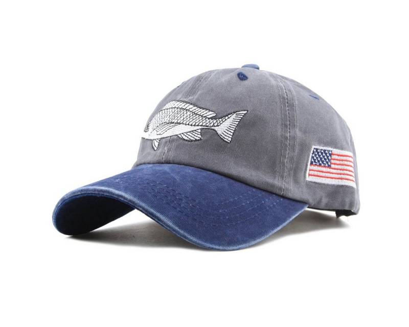 Sporty Baseball Cap Original FL Hai Captain Fischer Angler Anglerkappe Anker Maritim Cap mit Belüftungslöchern von Sporty