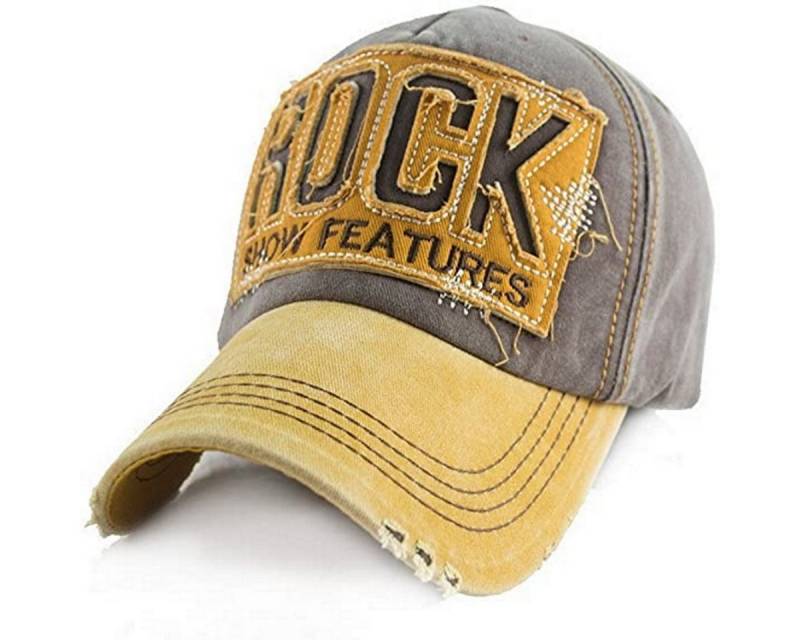 Sporty Baseball Cap Rock College Cap Vintage Used Look Kappe Basecap mit Belüftungslöchern von Sporty