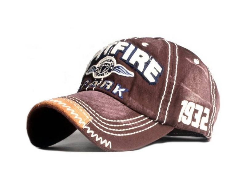 Sporty Baseball Cap Spitfire Distressed Baseballcap Vintage Used Look Retro Flugzeug von Sporty