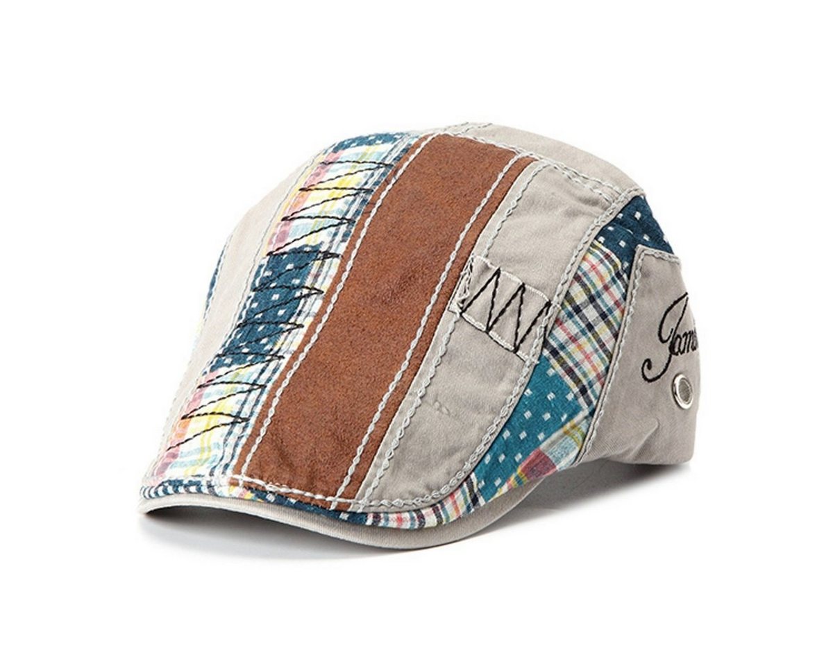 Sporty Flat Cap Gatsby Patch Schirmmütze mit Schirm Schiebermütze von Sporty