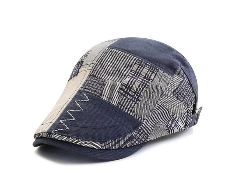Sporty Flat Cap Gatsby Retro Patch Schirmmütze mit Schirm Schiebermütze von Sporty