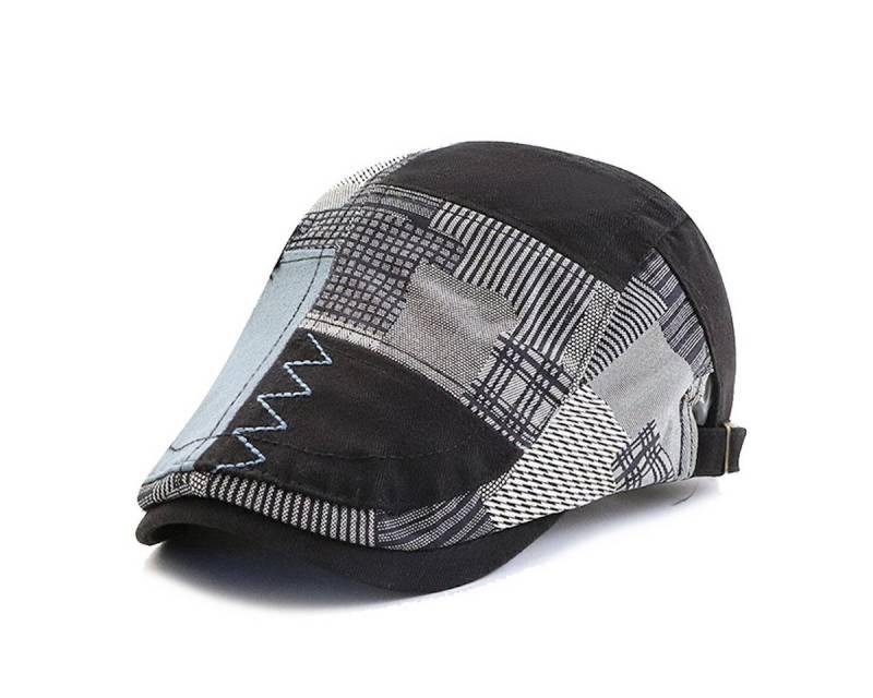 Sporty Flat Cap Gatsby Retro Patch Schirmmütze mit Schirm Schiebermütze von Sporty