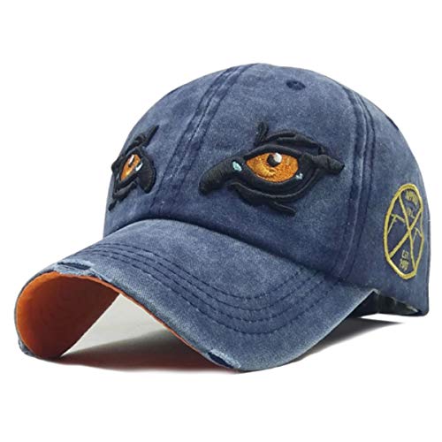 Sporty Herren Baseball Cap Flight Eyes Fear Distressed Blau von Sporty