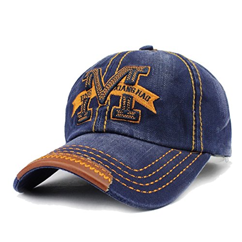 Sporty Herren Used Look New Classic Baseball Cap Blau von Sporty