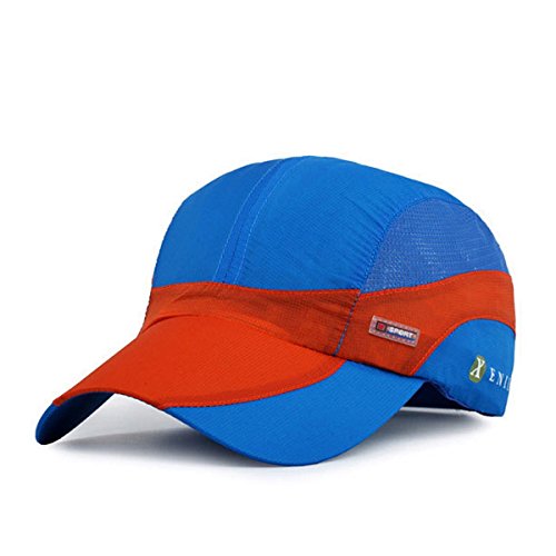 Sporty Sport New Running Baseballcap Golf Outdoor Mesh Kappe Mütze Jogging Fitness Cap Laufkappe Basecap atmungsaktiv schnell trocknend verstellbar (Blau) von Sporty