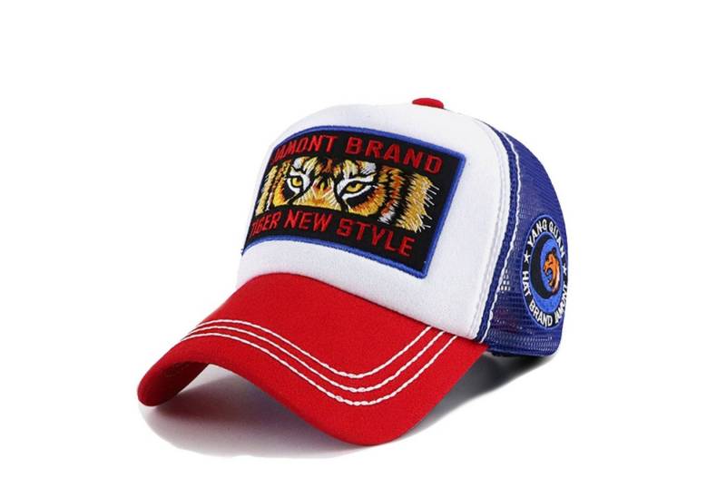 Sporty Trucker Cap Tiger Retro Trucker Mesh Cap Baseballcap seitlicher Patch von Sporty