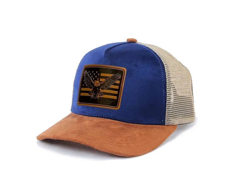 Sporty Trucker Cap USA Eagle Trucker Mesh Baseballcap mit Kunst-Wildleder Schirm von Sporty