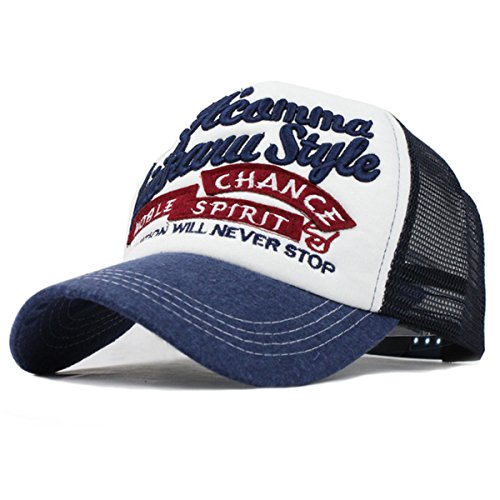 Sporty Trucker Mesh Baseballcap Jääkaru Distressed Snapback Vintage Used Look Retro Sommer Oldschool Kappe Mütze Cap Schirmmütze Basecap (blau) von Sporty