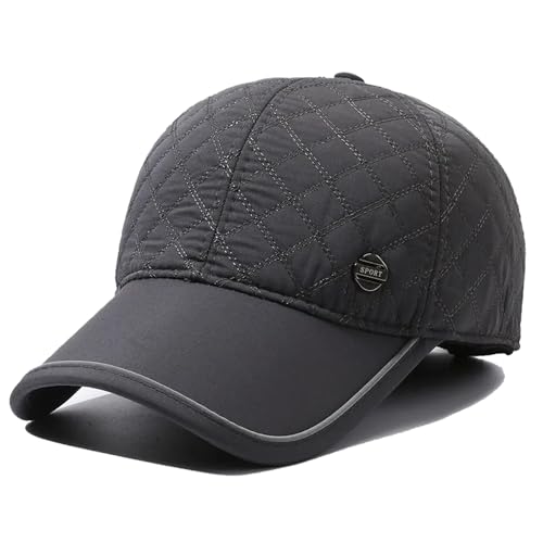 Sporty Winter Baseballcap mit Ohrenklappen Herren Ohrenschutz Wintercap Cap (Grau) von Sporty