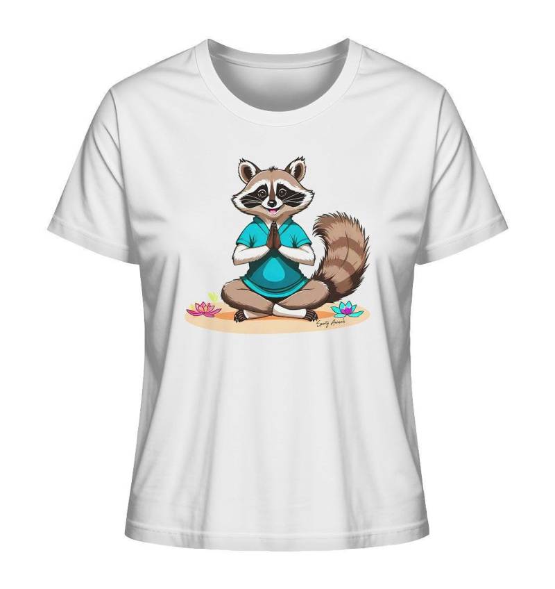 Lustiger Yoga Waschbär - Damen Organic Shirt von SportyAnimals