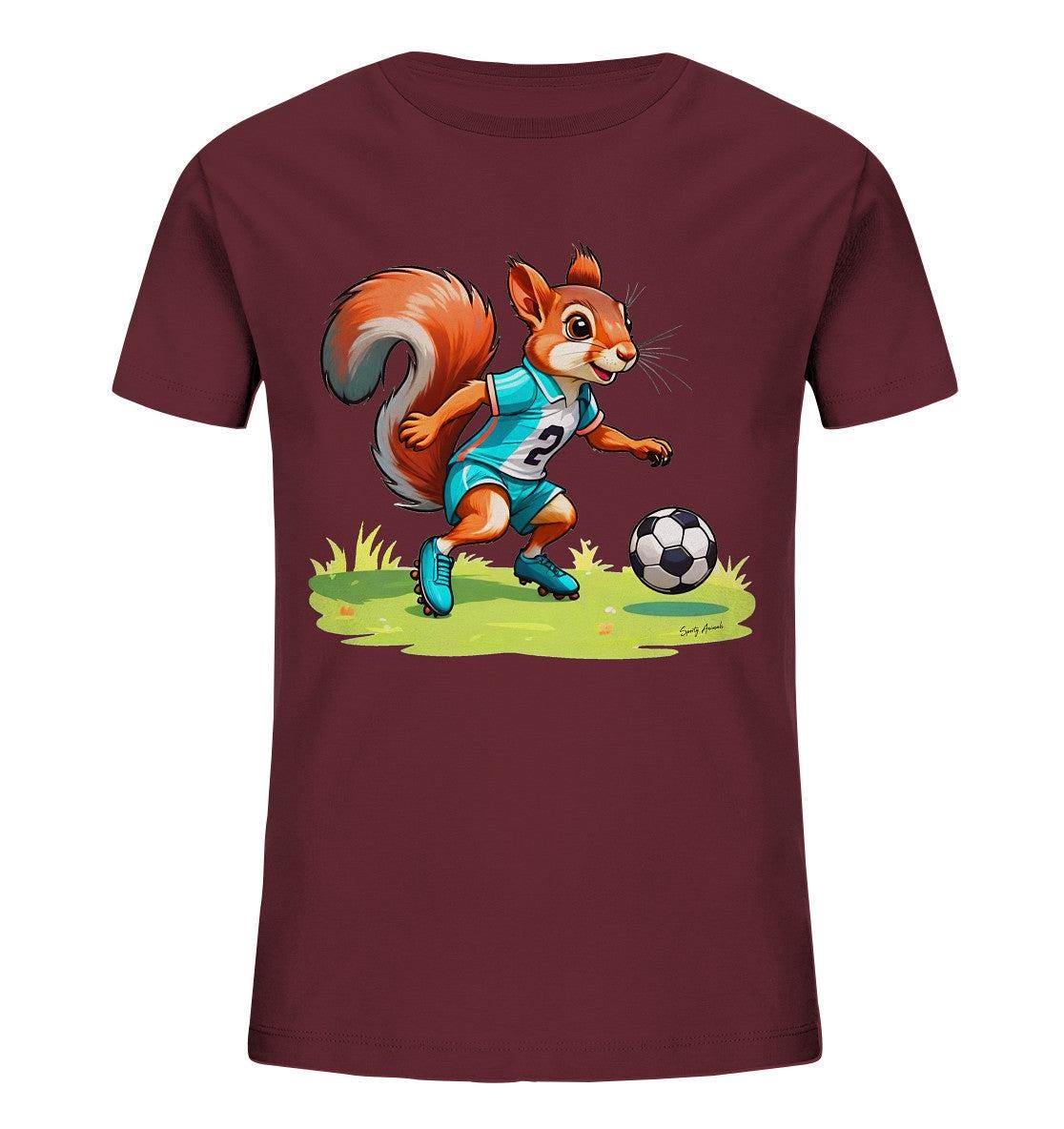 Soccer Squirrel T-Shirt - Kids Organic Shirt von SportyAnimals