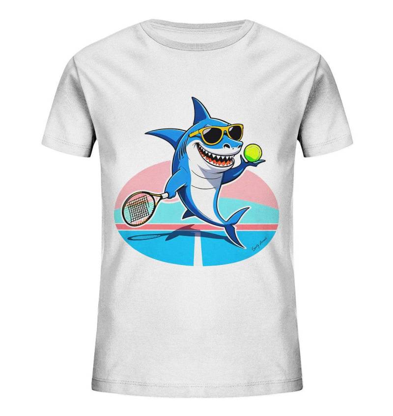 Tennis Shark - Kids Organic Shirt von SportyAnimals