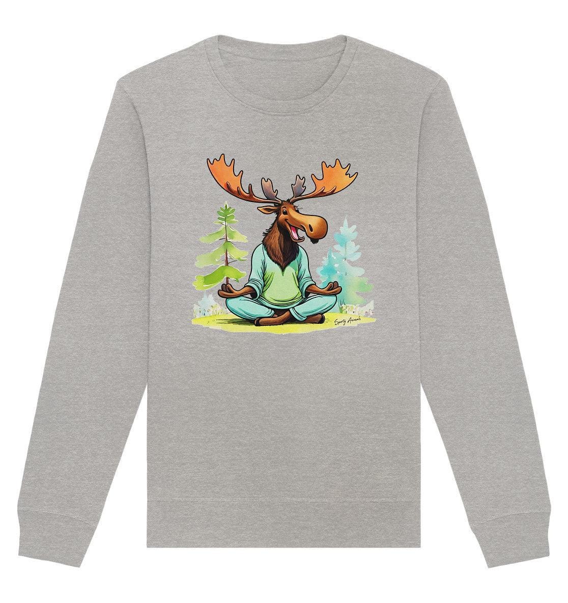 Yoga Elk - Organic Basic Unisex Sweatshirt von SportyAnimals