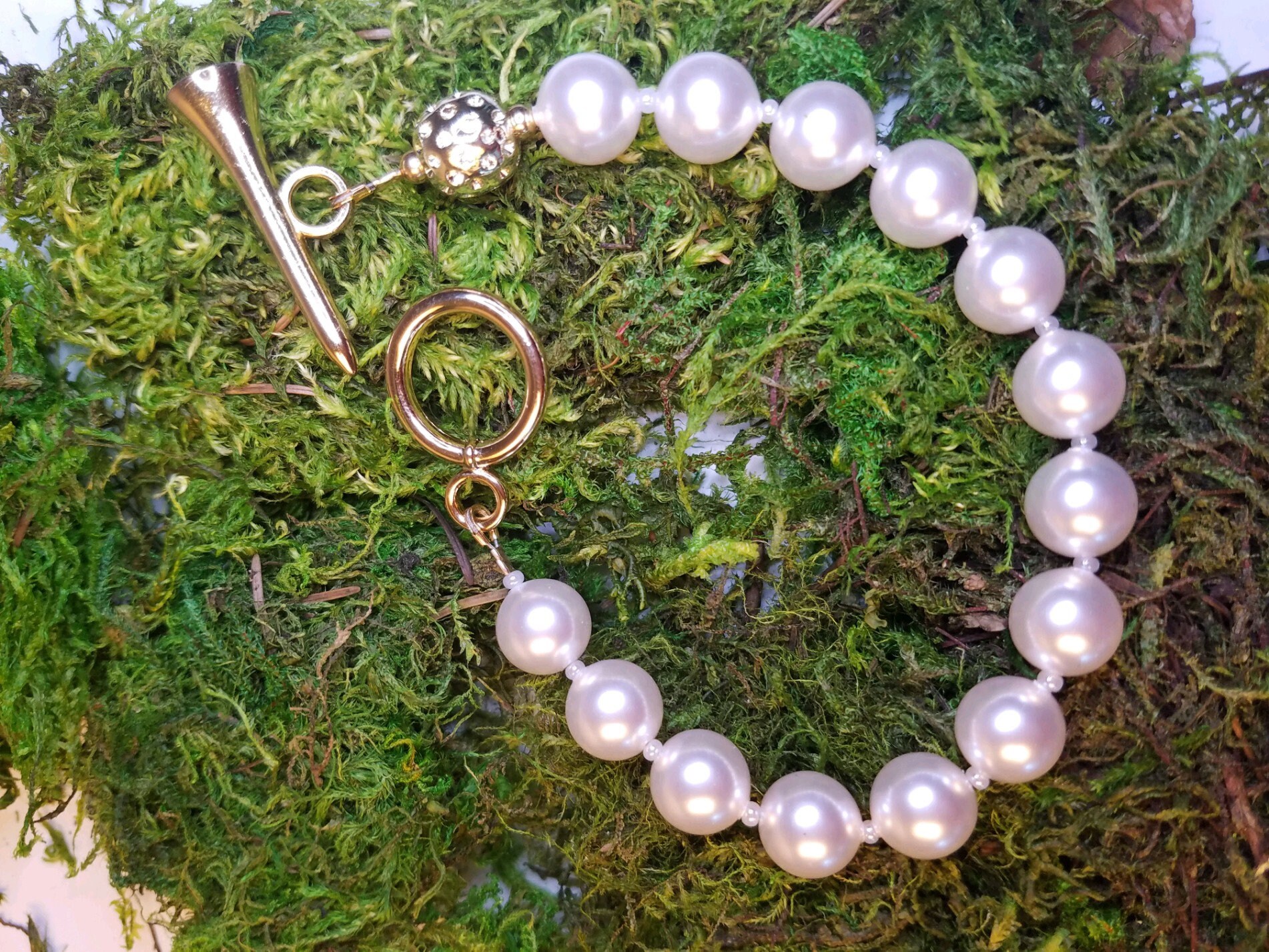 Faux Pearl Golf Toggle Armband Faux Pearl Golf Toggle Armband von SportyChicDesigns