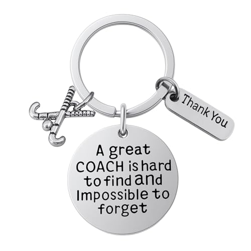 Sportybella Field Hockey Coach Schlüsselanhänger, Feldhockey-Trainer-Geschenke, Groß Coach ist schwer zu Finden Aber Impossible Keychain zu vergessen für Männer und Frauen von Sportybella