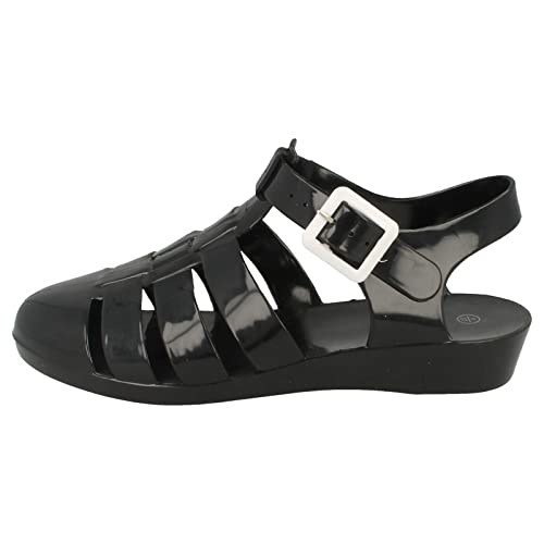 Damen Spot On Casual Jelly Sandalen - Schwarz - Gr, Schwarz , 41 EU von Spot on