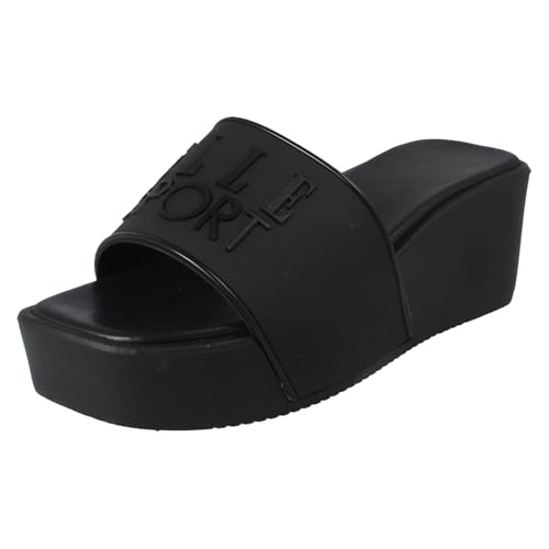 Elle Sport Damen Keilabsatz Sliders F9R0149, Schwarz , 38 EU von Spot On